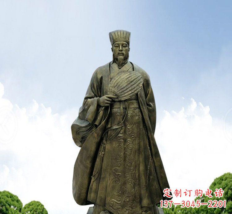 湖北铜雕伟人诸葛亮古代历史人物