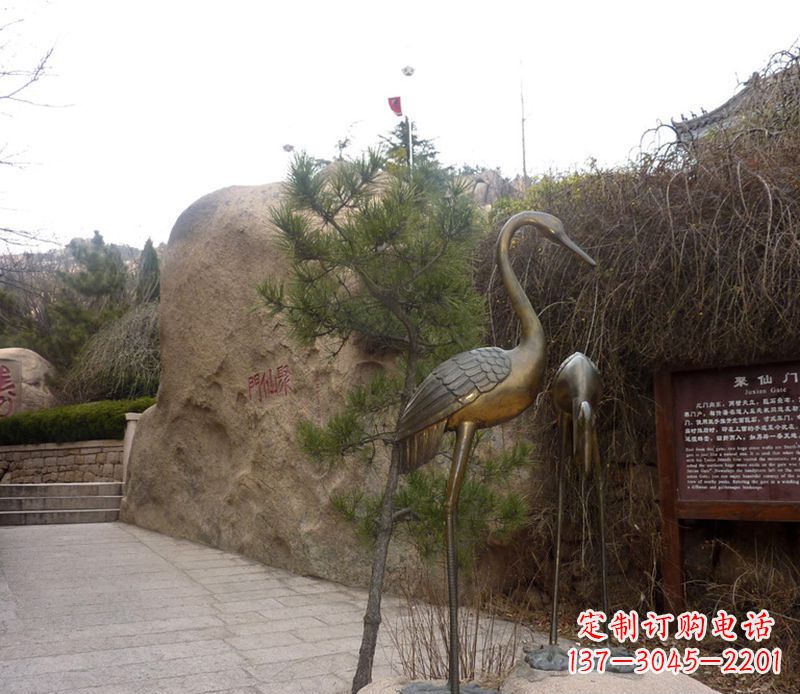 湖北铜雕仙鹤