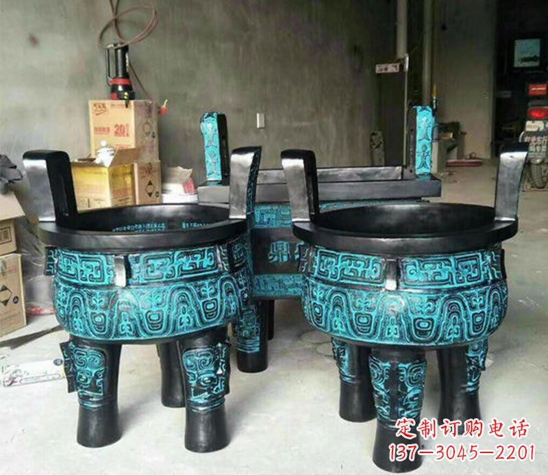 湖北铜雕香炉寺庙香炉雕塑