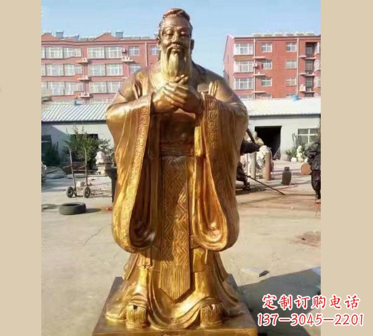 湖北铜雕校园孔子