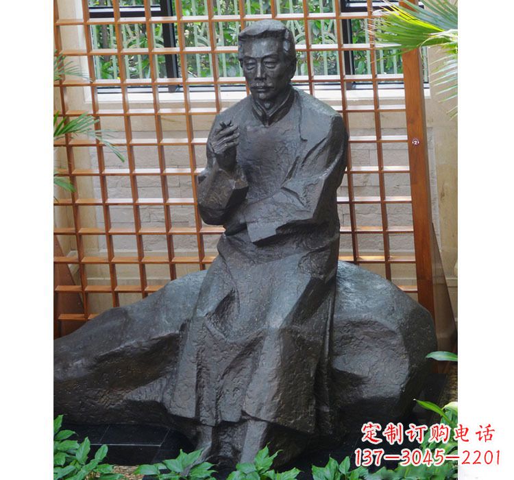 湖北铜雕校园名人鲁迅