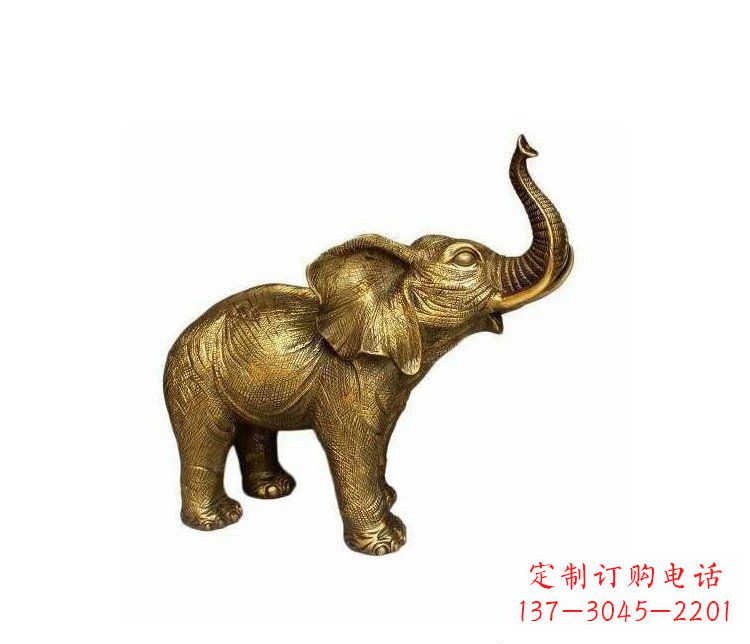 湖北铜雕园林动物小象雕塑