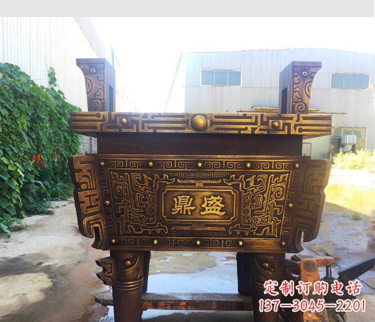 湖北铜雕招财鼎盛香炉