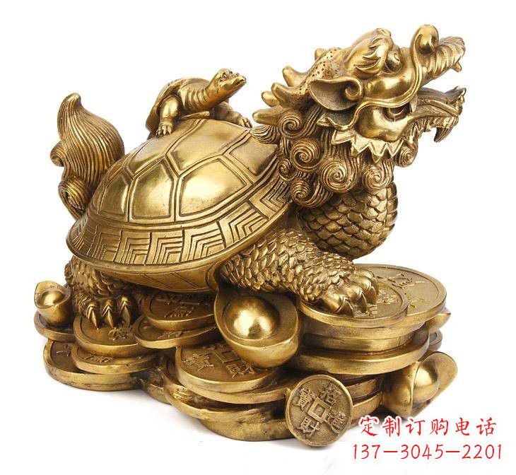 湖北铜雕招财龙龟
