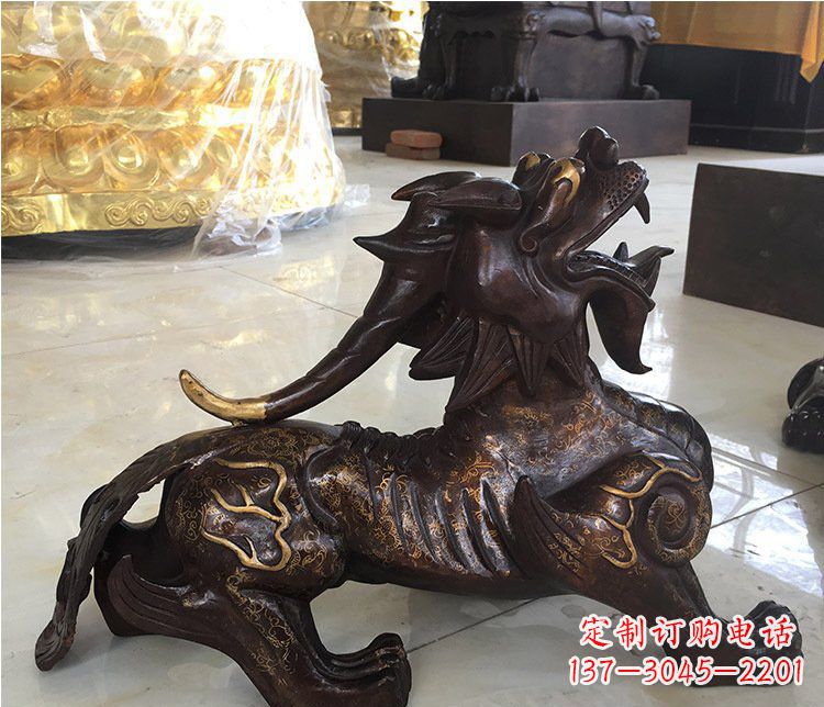 湖北铜雕招财辟邪貔貅雕塑摆件