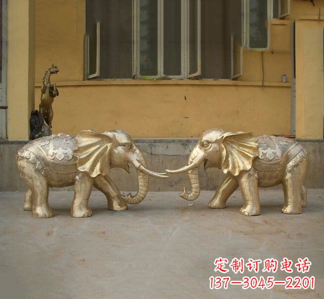 湖北铜雕招财小象