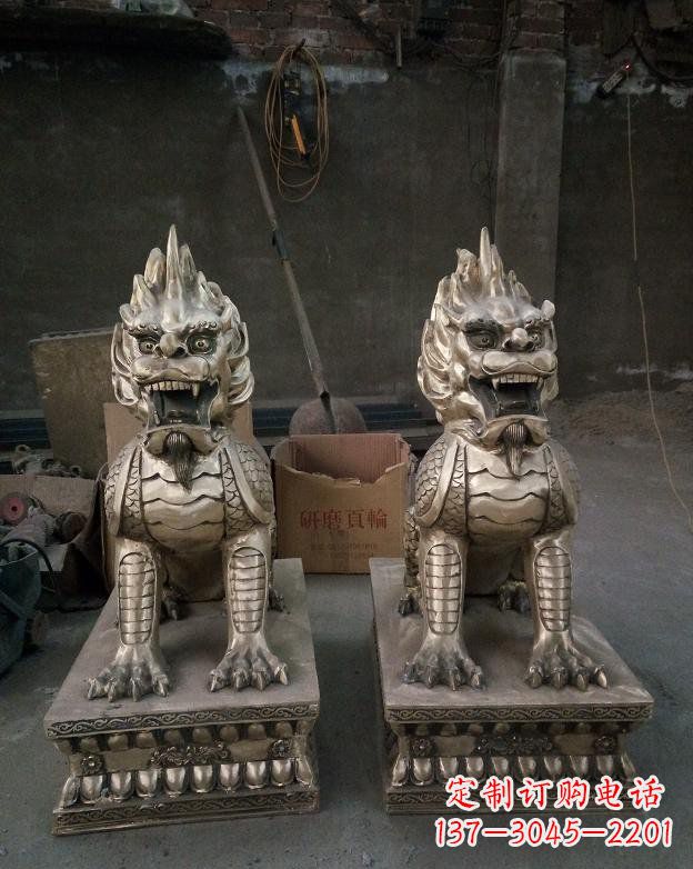 湖北铜雕镇宅麒麟