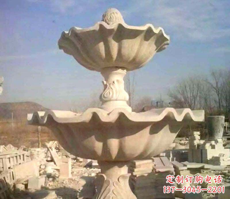 湖北晚霞红大型喷泉石雕