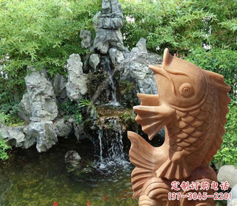 湖北晚霞红鲤鱼喷泉