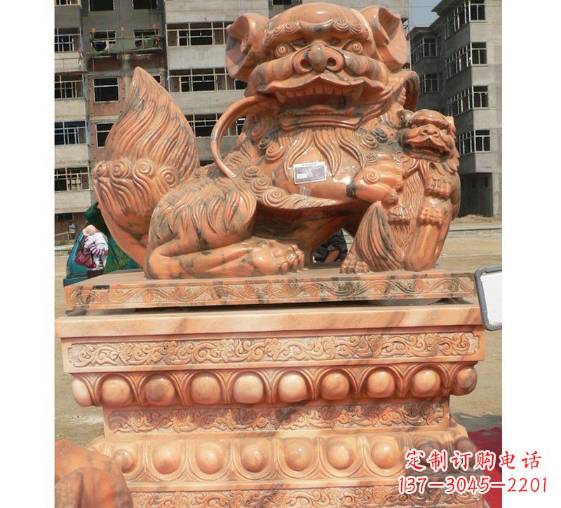 湖北晚霞红南方石狮子