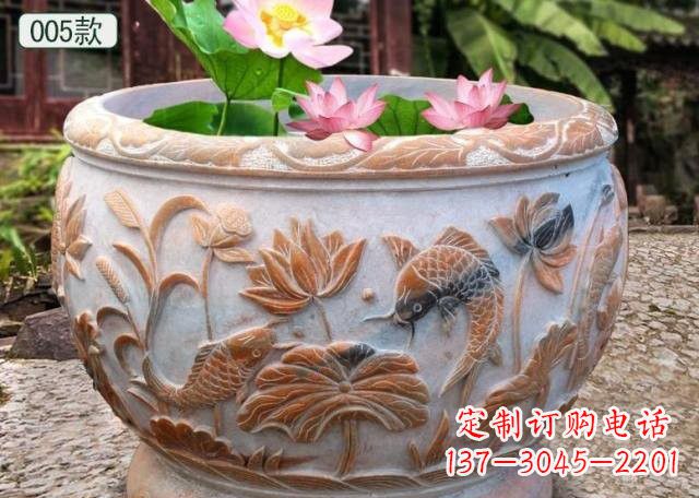 湖北晚霞红水缸鱼缸雕塑