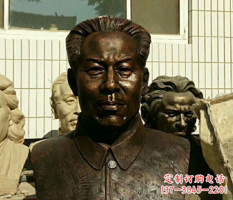 湖北伟人刘少奇胸像铜雕