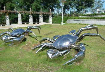 湖北精美不锈钢螃蟹雕塑