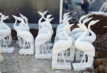 湖北精美工艺，传统雕刻——仙鹤石塑