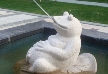 湖北无边界精致艺术——喷水青蛙石雕