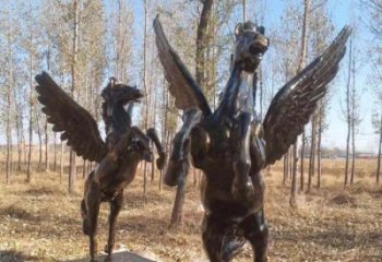 湖北优雅传神的飞马铜雕