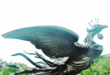 湖北青铜凤凰雕塑，传承古典魅力
