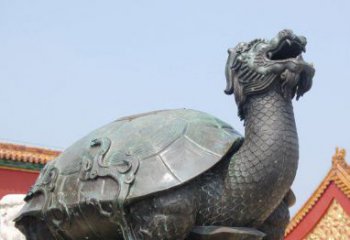 湖北青铜龙雕塑，象征传统文化之美