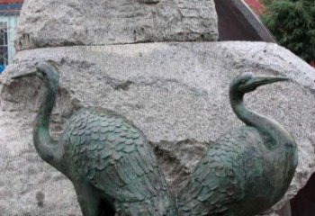 湖北青铜仙鹤公园动物雕塑--令人叹为观止的完美艺术品