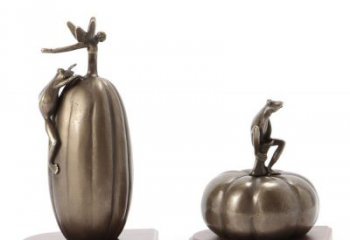 湖北艺术青蛙铜雕：真实逼真可爱