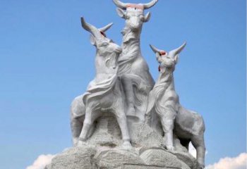 湖北多彩山羊雕塑精美制作