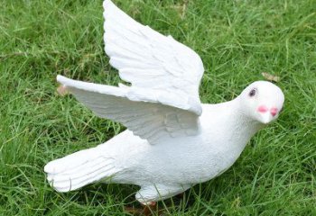 湖北象征和平的少女和平鸽雕塑