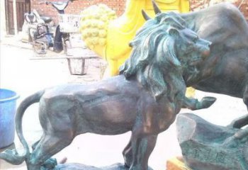 湖北象征霸气，越狱青铜狮子雕塑