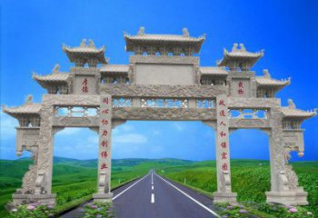 湖北领雕塑定制大型牌楼雕塑