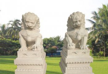 湖北狮子雕塑增添华贵气息