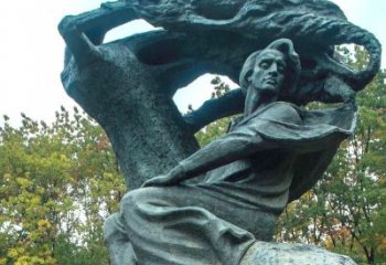 湖北世界名人19世纪波兰作曲家肖邦创意雕塑