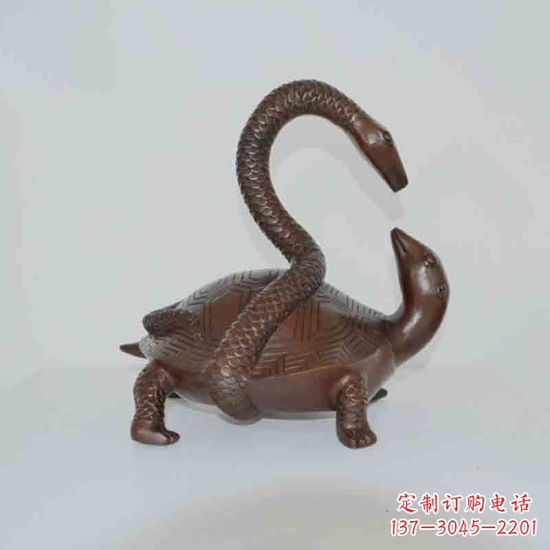 湖北乌龟背蛇龟蛇铜雕