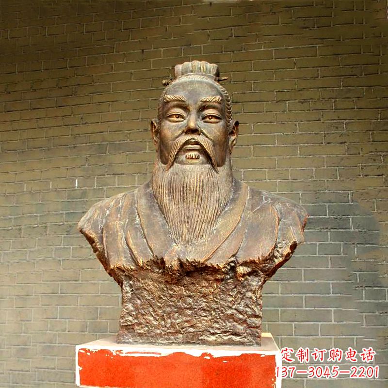 湖北五帝之帝喾半身像胸像雕塑