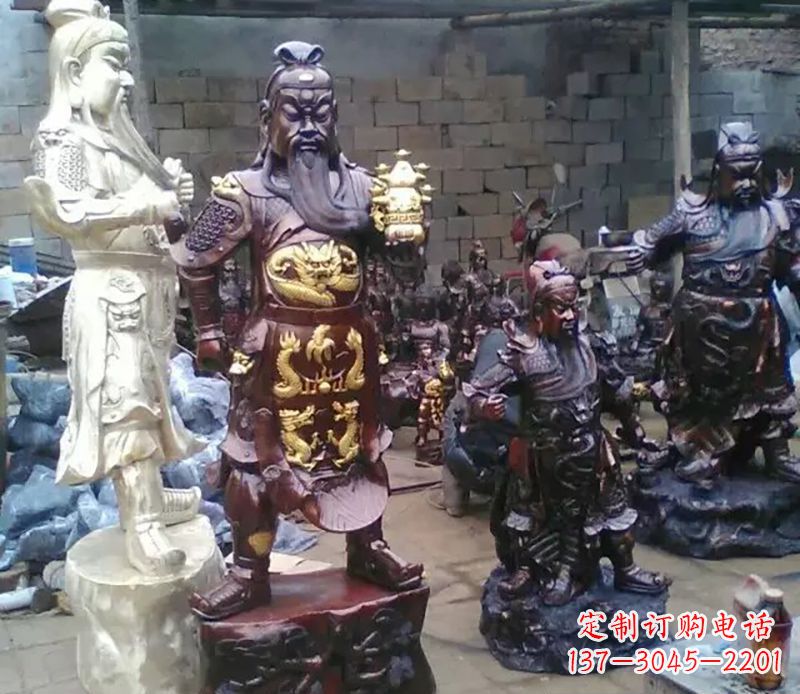 湖北武财神提刀关公铜雕