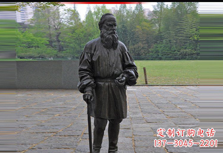 湖北西方名人托尔斯泰铜雕