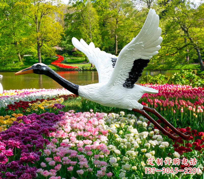 湖北仙鹤雕塑灯