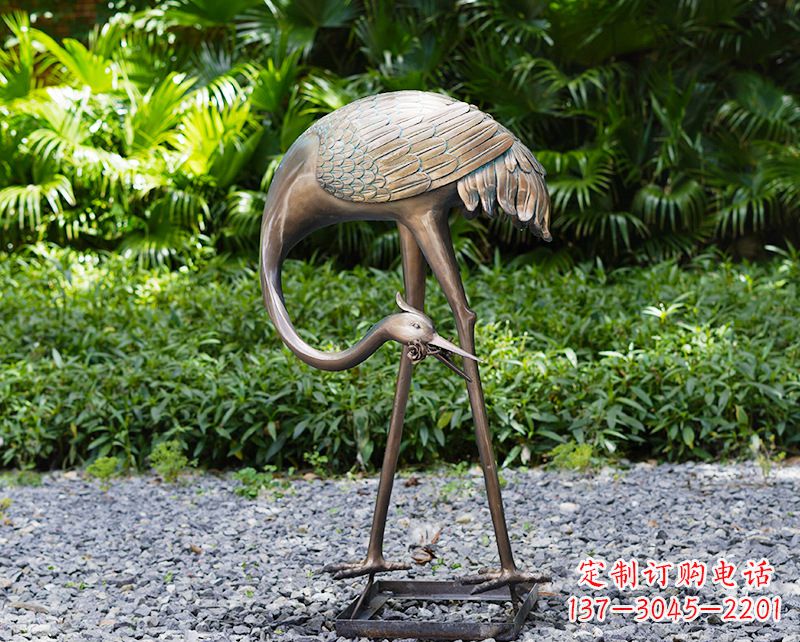 湖北仙鹤雕塑喷泉