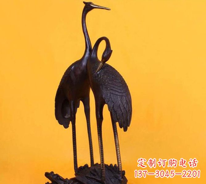 湖北仙鹤雕塑铜