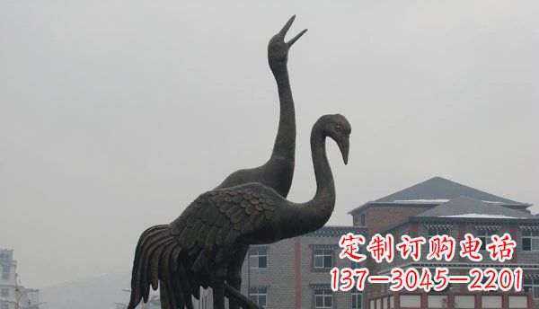 湖北仙鹤公园景观铜雕