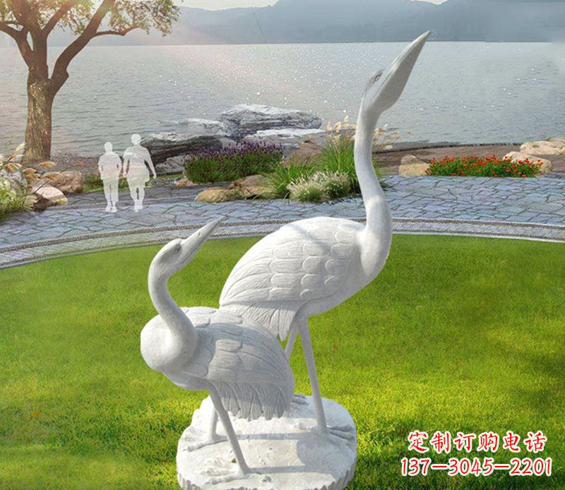 湖北仙鹤石雕公园动物雕塑