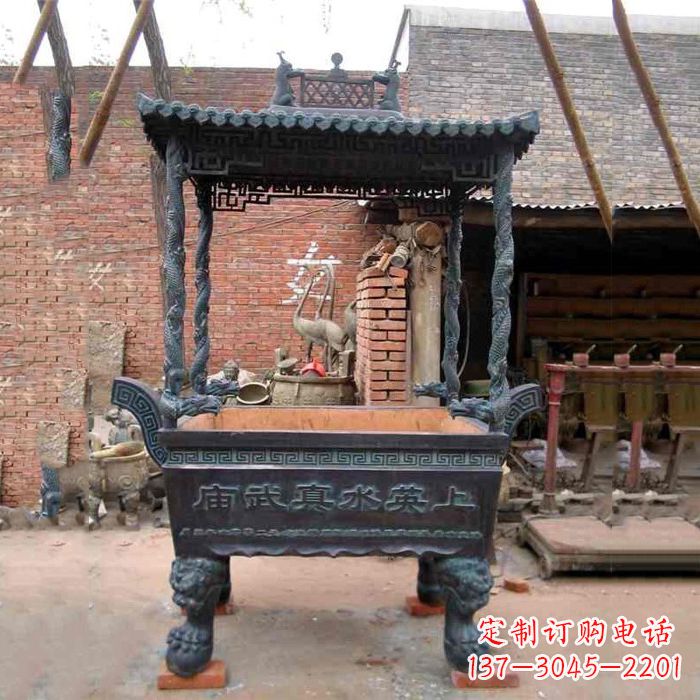 湖北现代铜香炉