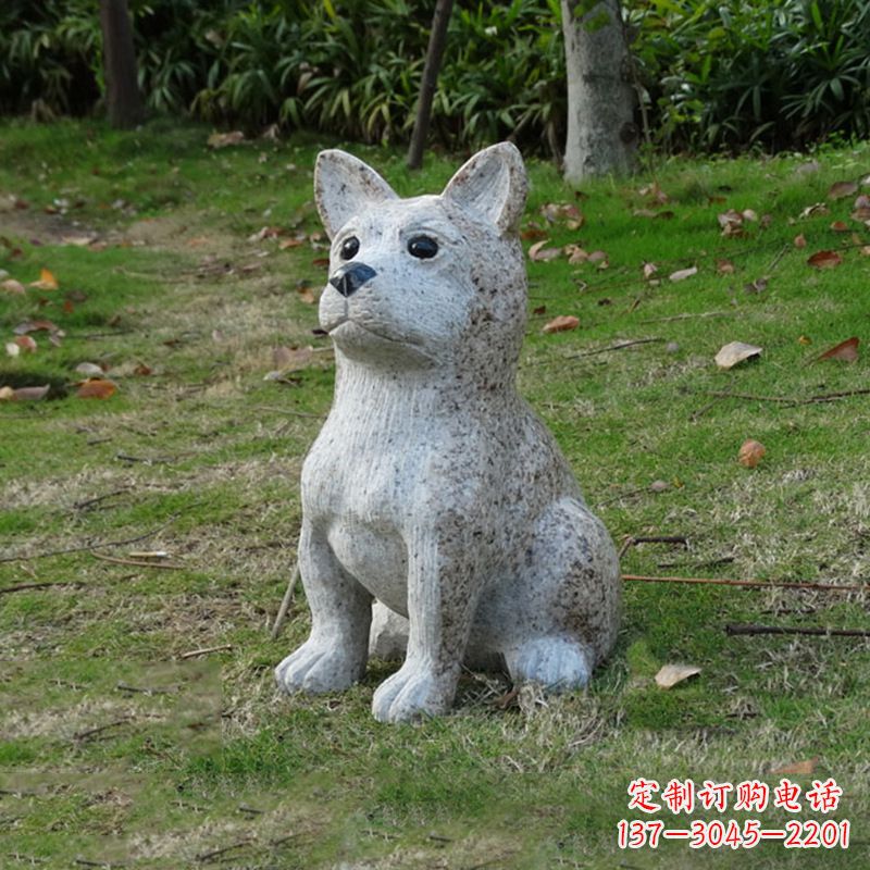 湖北小狗花岗岩石雕