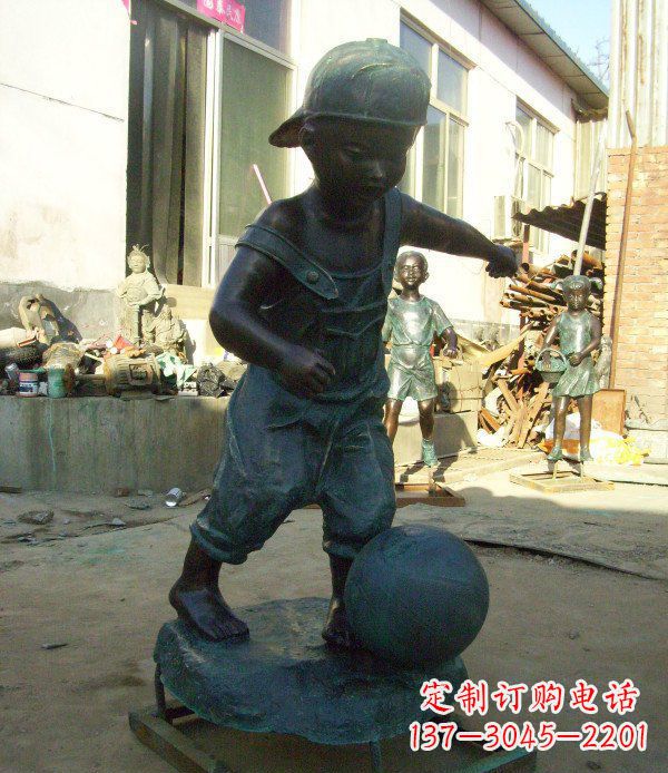 湖北小孩玩耍青铜人物铜雕