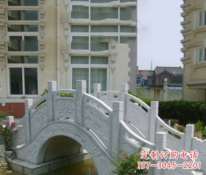湖北小区景观大理石拱桥 (2)