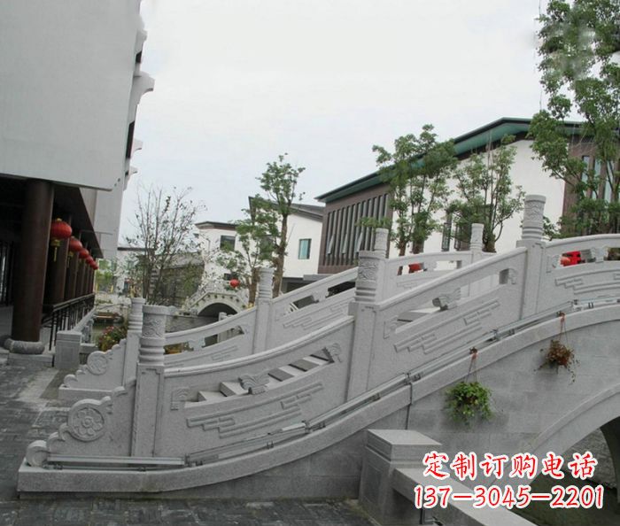 湖北小区景观大理石拱桥