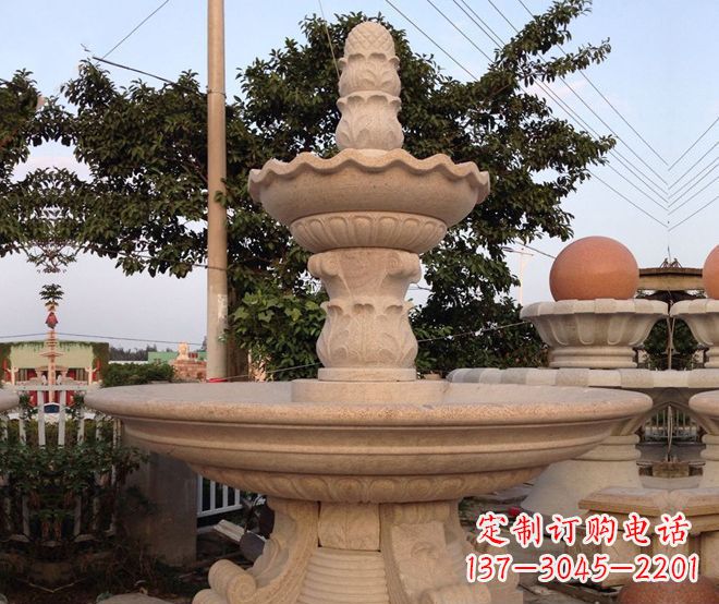 湖北小区景观大型喷泉石雕 (4)