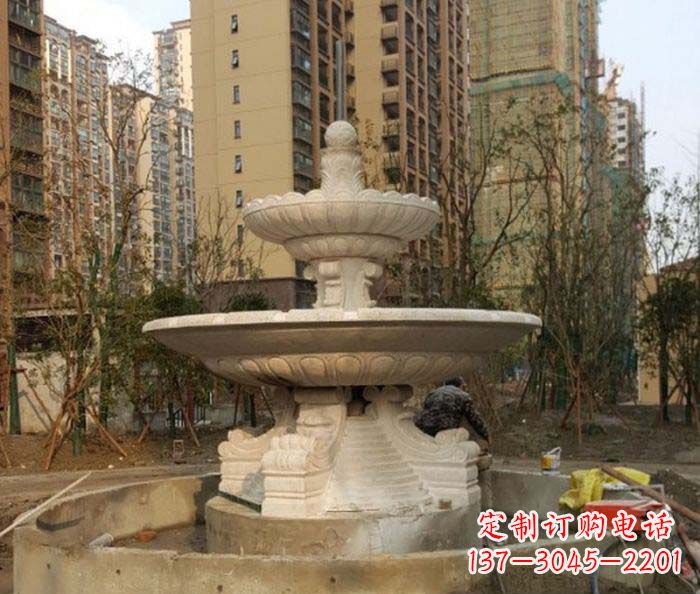 湖北小区景观大型喷泉石雕 (3)