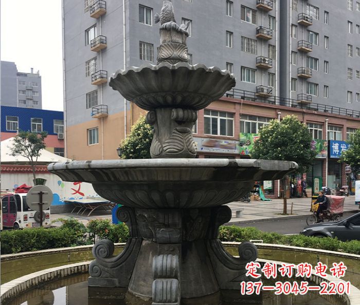 湖北小区景观仿古喷泉石雕