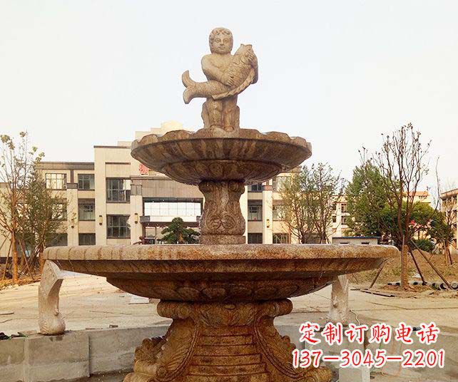 湖北小区景观欧式喷泉石雕