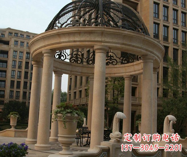 湖北小区景观欧式石雕凉亭
