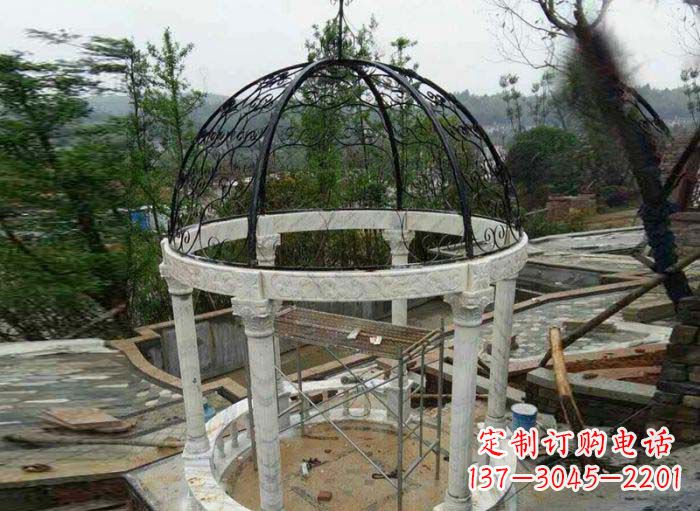 湖北小区欧式圆顶凉亭石雕
